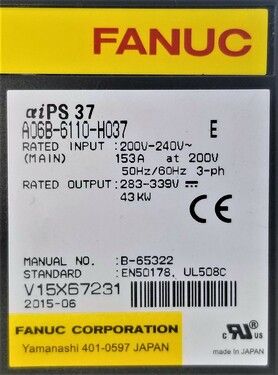 A06B-6110-H037 | FANUC Power Supplies